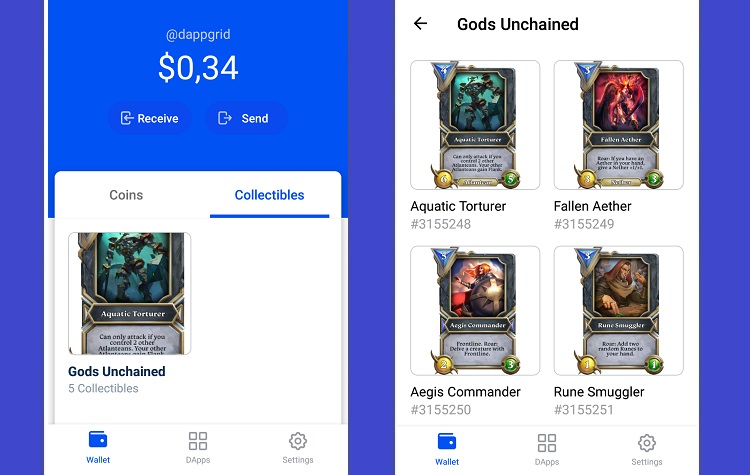 coinbase wallet collectibles not showing