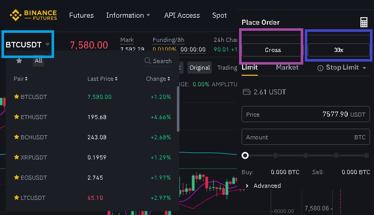 binance futures simulation