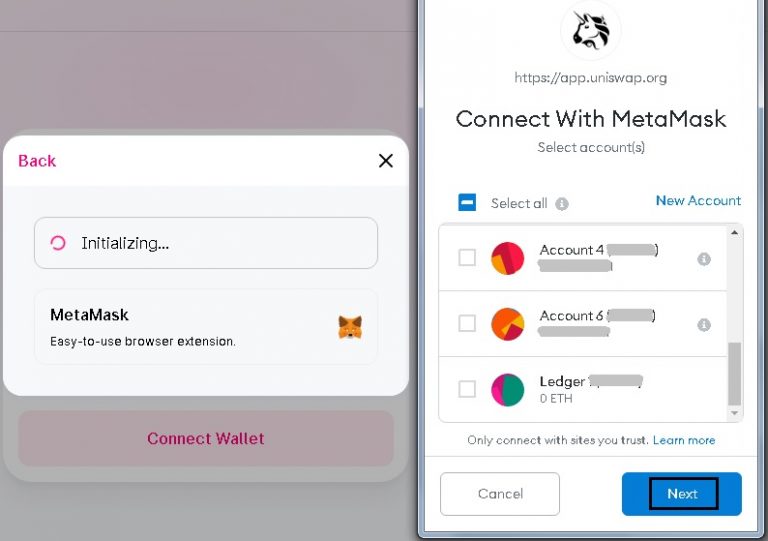cant connect mew to metamask