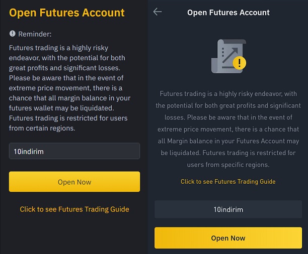 binance futures pnl share