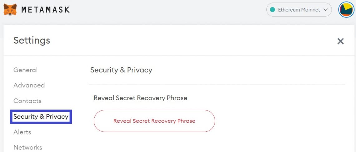 metamask vault data recovery