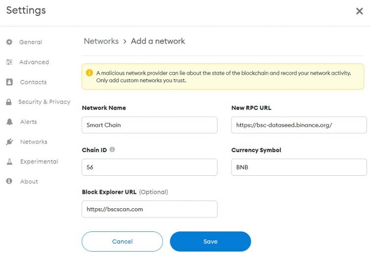 How To Add BSC To MetaMask - Dappgrid